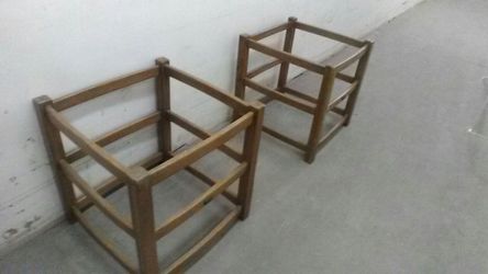 Pair of wood end tables