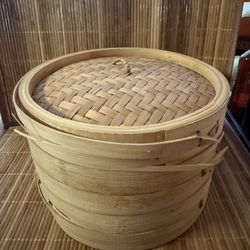 Bamboo Steamer - Two Tier With One Reusable Liner