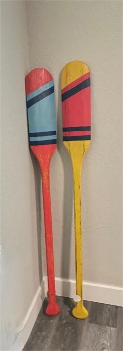 Pair Of 60” Painted Oars