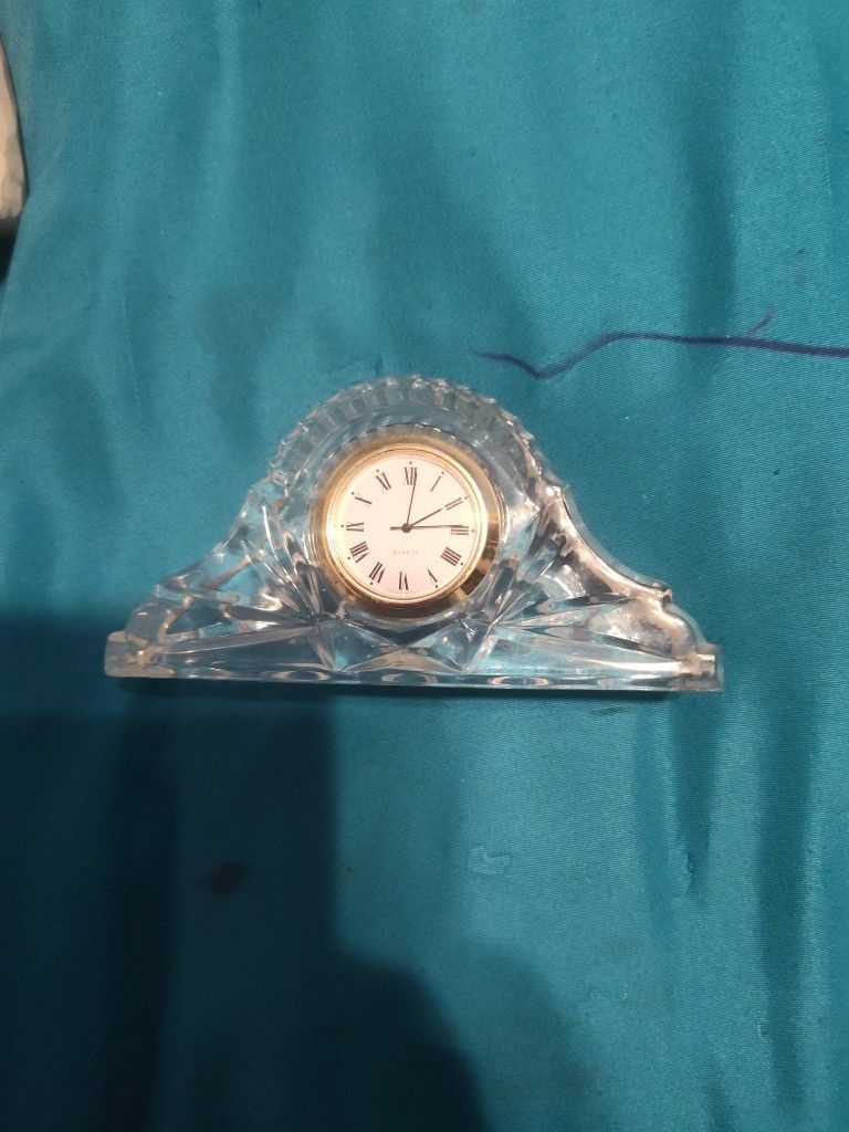 Crystal Legends By Godinger 24% Lead Crystal Small Mantle Clock