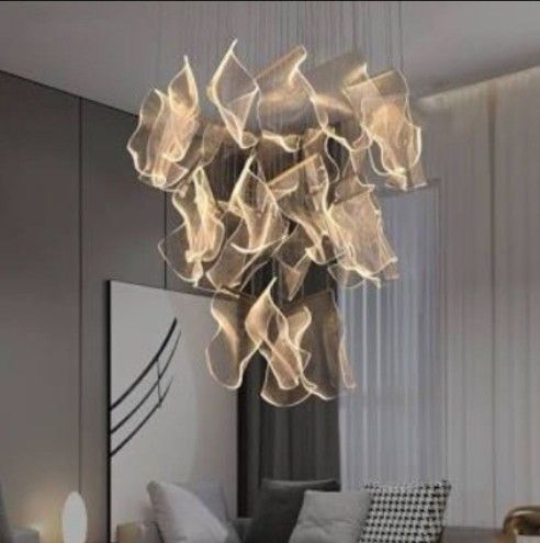 Brand New Luxury Dimmable Chandelier 24 Lights Silver