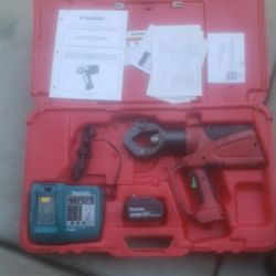 Burndy PAT644-LI Patriot Hydraulic Crimper Dieless Crimping Tool Set