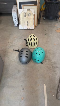 3 helmets for young kids