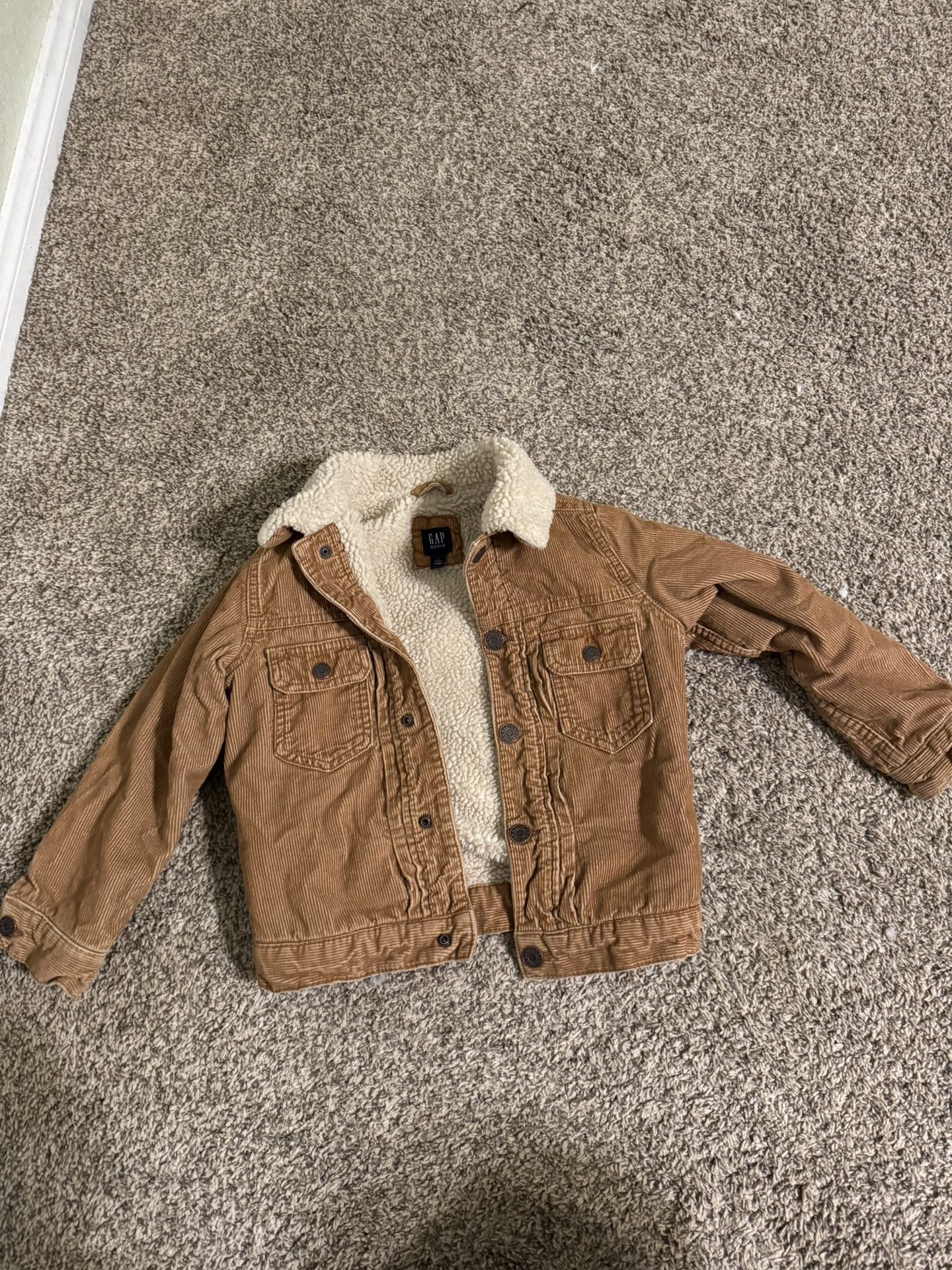 Gap Corduroy Jacket With Sherpa Boys Jacket Size 5