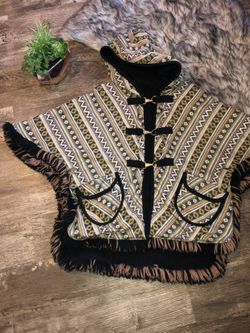 Vintage Reversible Poncho