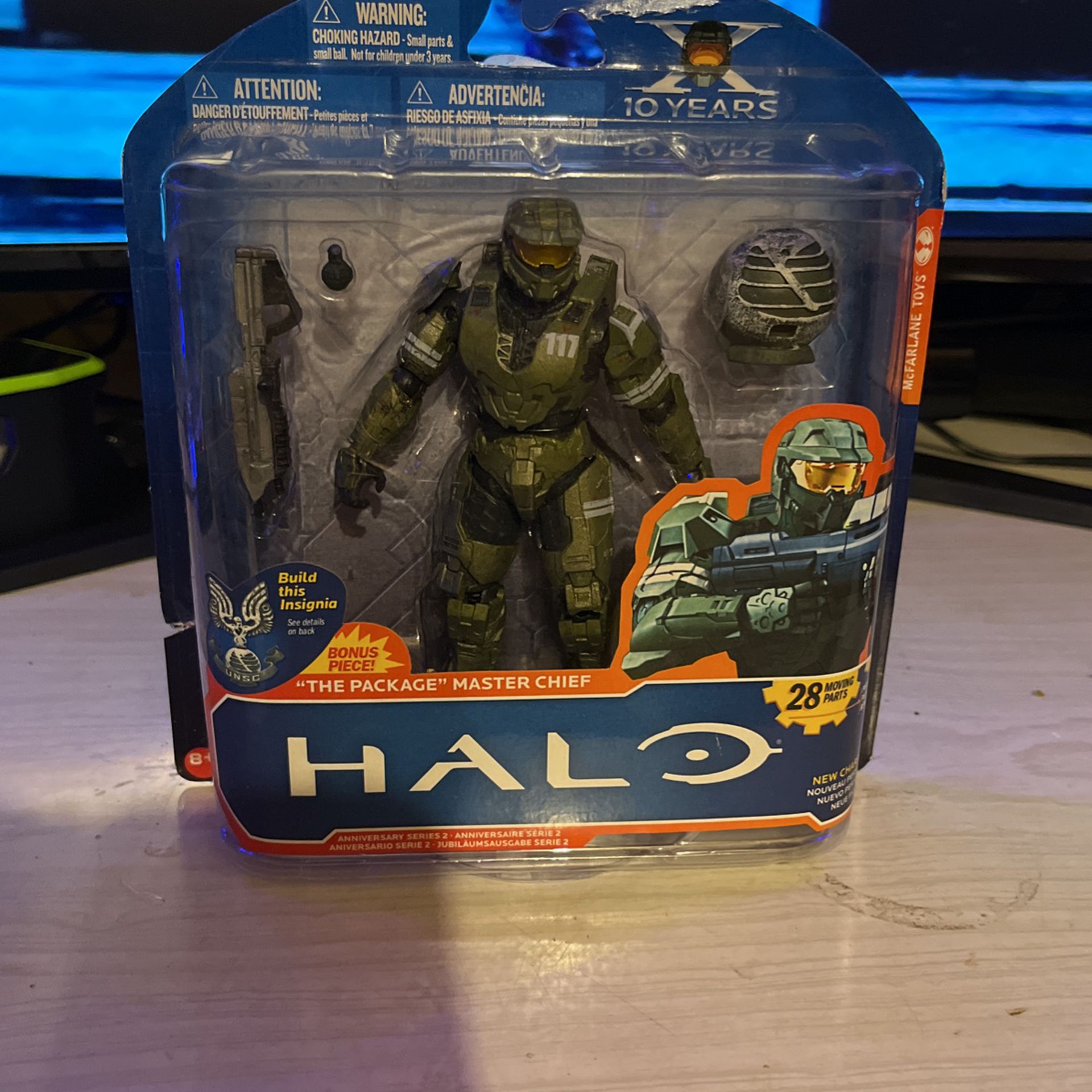 Halo 10 Year Anniversary action figure of  “The Package” Master Chief new & sealed