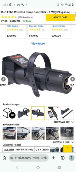 Ark articulating Off Road 2inch trailer receiver and  Eco wireless brake controller