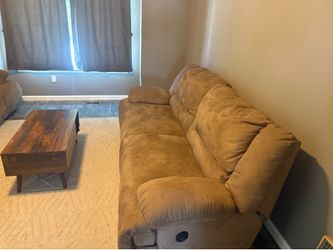 Tan Reclining Sofa 2 peices