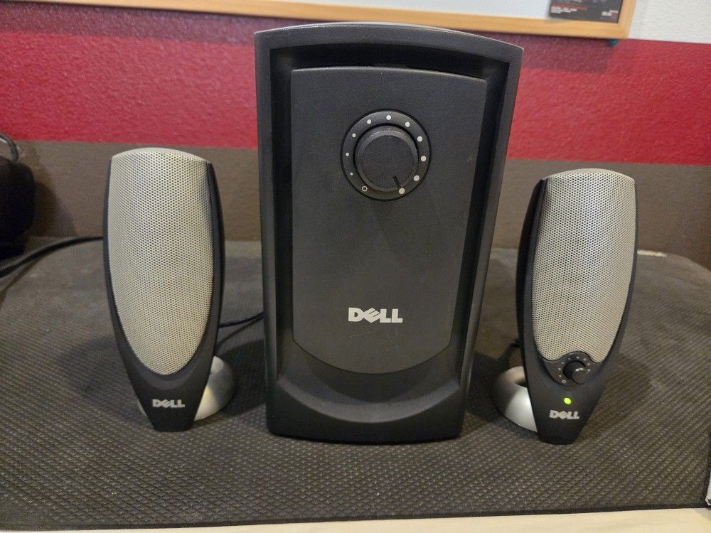 Dell Zylux A425 Computer Desktop Speakers +Subwoofer