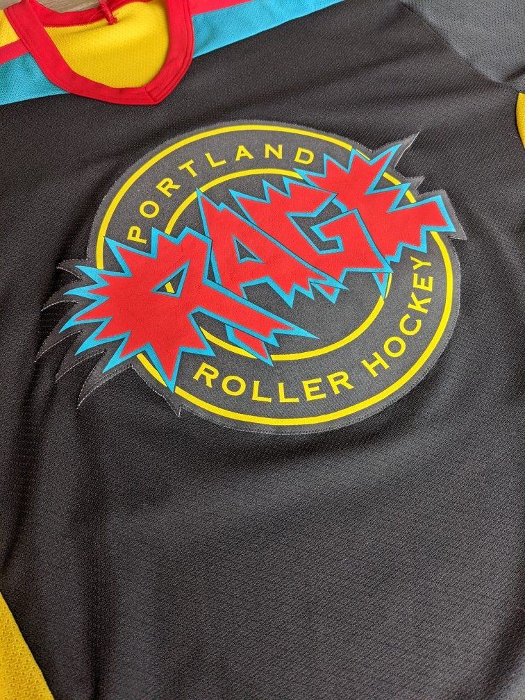 Vintage 90's CCM Portland Rage Roller Hockey Jersey