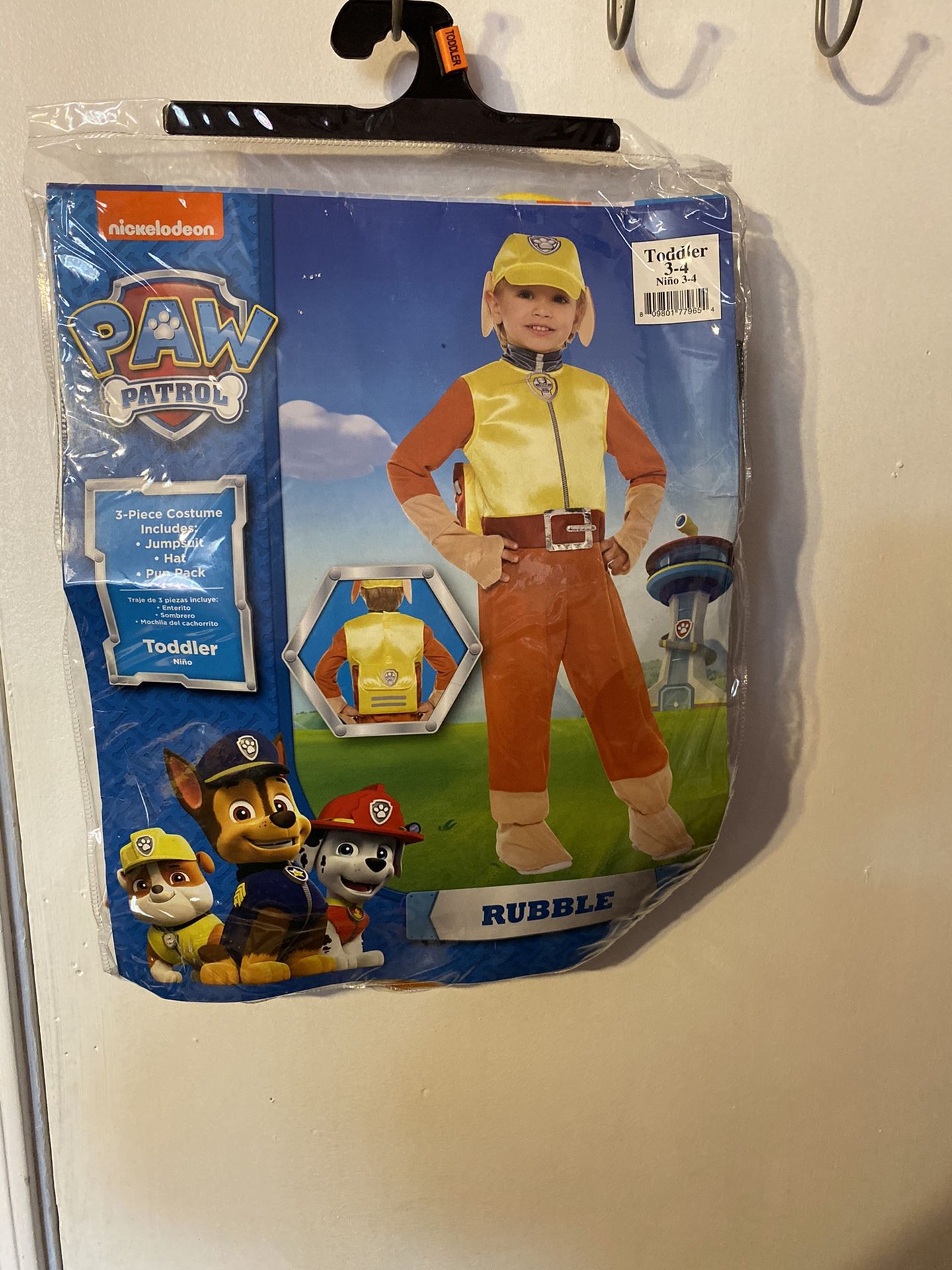 Paw patrol Costume(Rubble) 3/4T