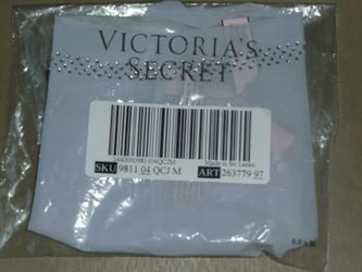 Victoria's Secret Sequin Embellished Waist Hiphugger Medium Panty Sky Blue NWT
