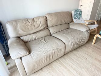 Power recliner leather sofa for sale