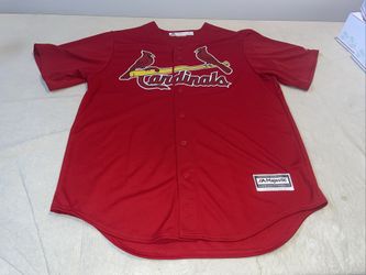 St. Louis Cardinals Majestic Jersey Red Clean Mens Large Cool Base MLB Vintage
