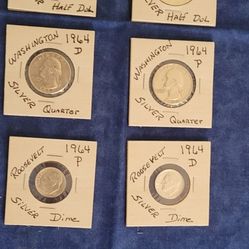 1964 Silver Coin Set  D & P  Mints
