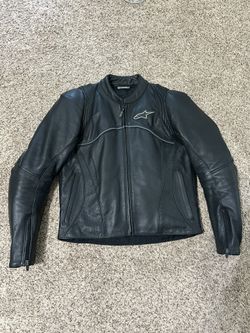 Alpinestars Leather Motorcycle Jacket – Size M, Excellent Condition