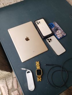 $275! Gold ipad pro 12.9 128GB. $275! Nike apple watch. $500! Gold iphone 13 pro max 256GB. All for $800! Or Trade value $1000! Or Half Cash $500 & $5