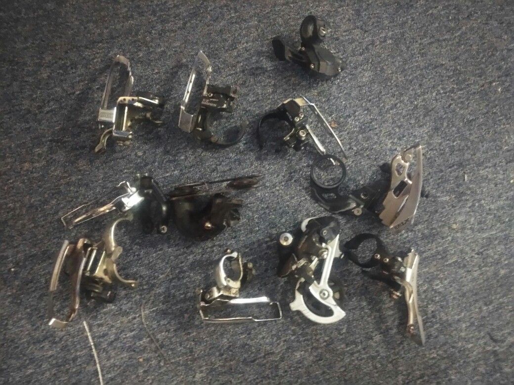 Seat posts, seats, bike racks front rear, handle bars, etc