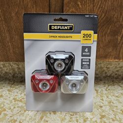 200 Lumens Headlight (3-Pack)