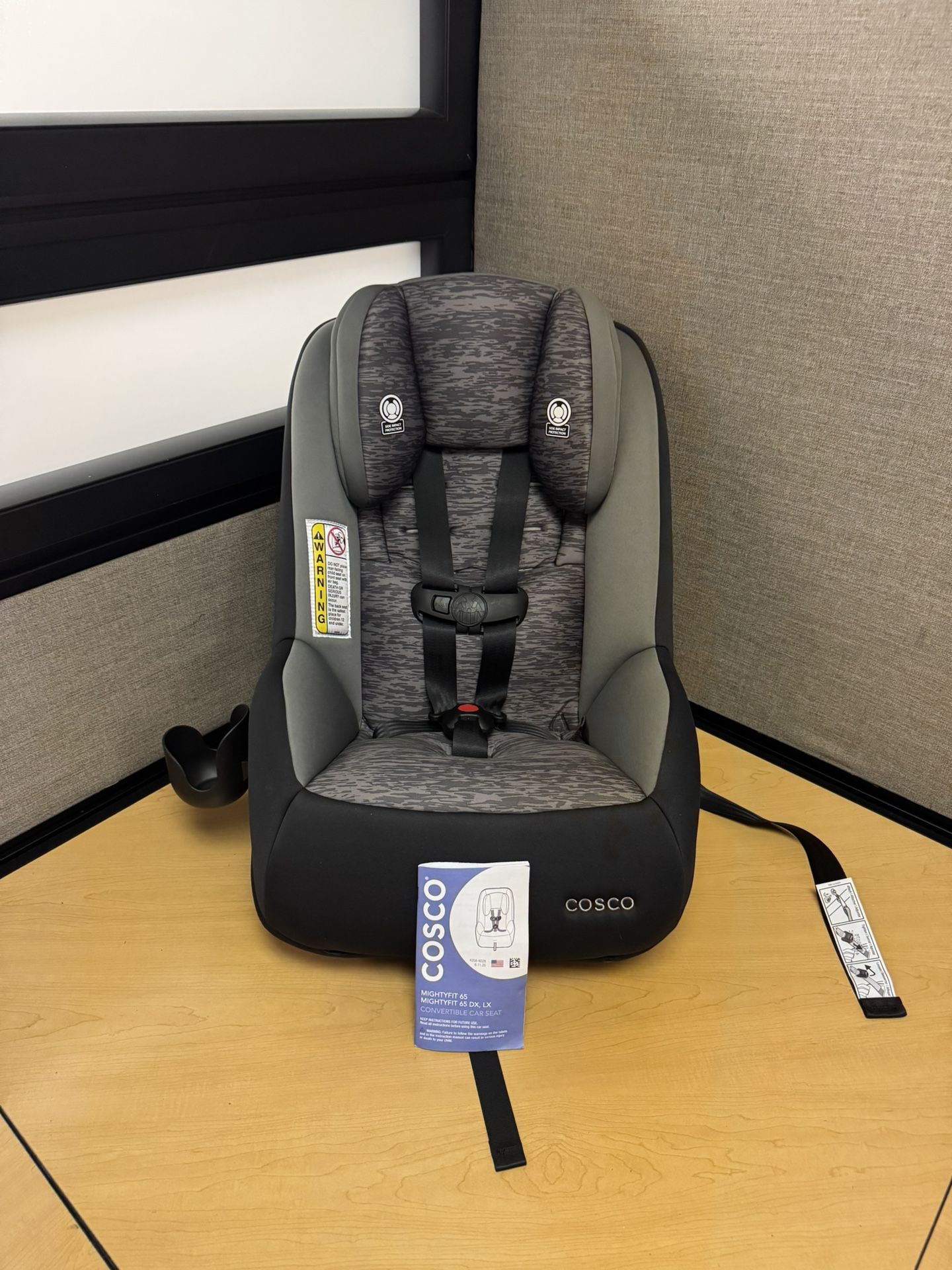 New - Open Box - Cosco Mighty Fit 65 DX - Convertible Car Seat - 5-65 Pounds