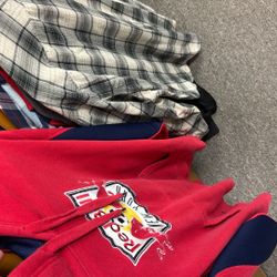 Men’s Flannel Jackets Hoodies Jeans New And Used Large -XXL