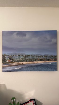 Santa Barbara Beach Canvas Wall Art 32x24