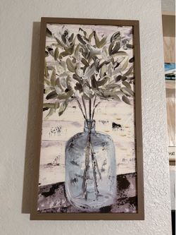 Hobby Lobby Framed Botanical Wall Art – 13” × 25”