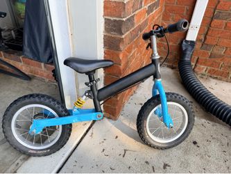 Boys balance bike black and blue