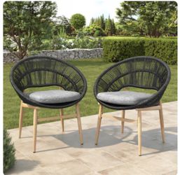 Outdoor Wicker Chair - Set Of 2 - New In Box