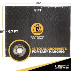 96"x80" Extra Large Sound Dampening Blanket with Grommets