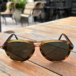 Ray‑Ban Vagabond Aviator • 1978 USA • Tortoise • G‑15 Glass
