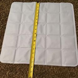 Pet Cooling Mats for Dogs, Silk Self Cool Pad for Small Dogs and Cats, Pet Sleeping Pad for Crate, Bed, Indoor & Outdoor Floor, Car Seats (Blue/17x17