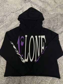 Vlone x Palm Angels Hoodie Black Purple Size Large 100% Authentic!