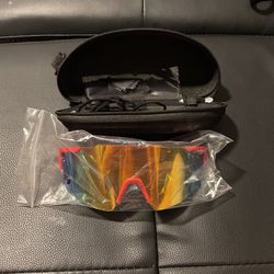 Red Baseball Glasses Good Size With Case