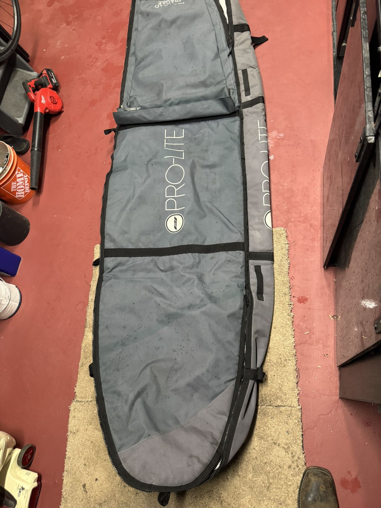 Pro-Lite Wheeled Coffin (2-4 Boards) Board bag-Navy/Gray-