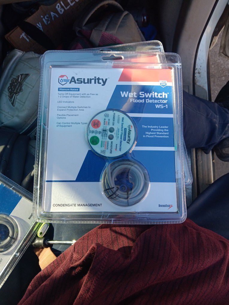 Asurity Wet Switch Flood Detector WS-1