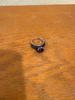 Sterling silver amethyst ring size 9