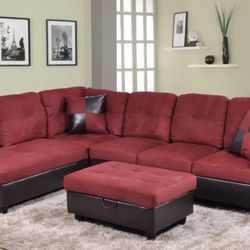 Sectional And Ottoman 