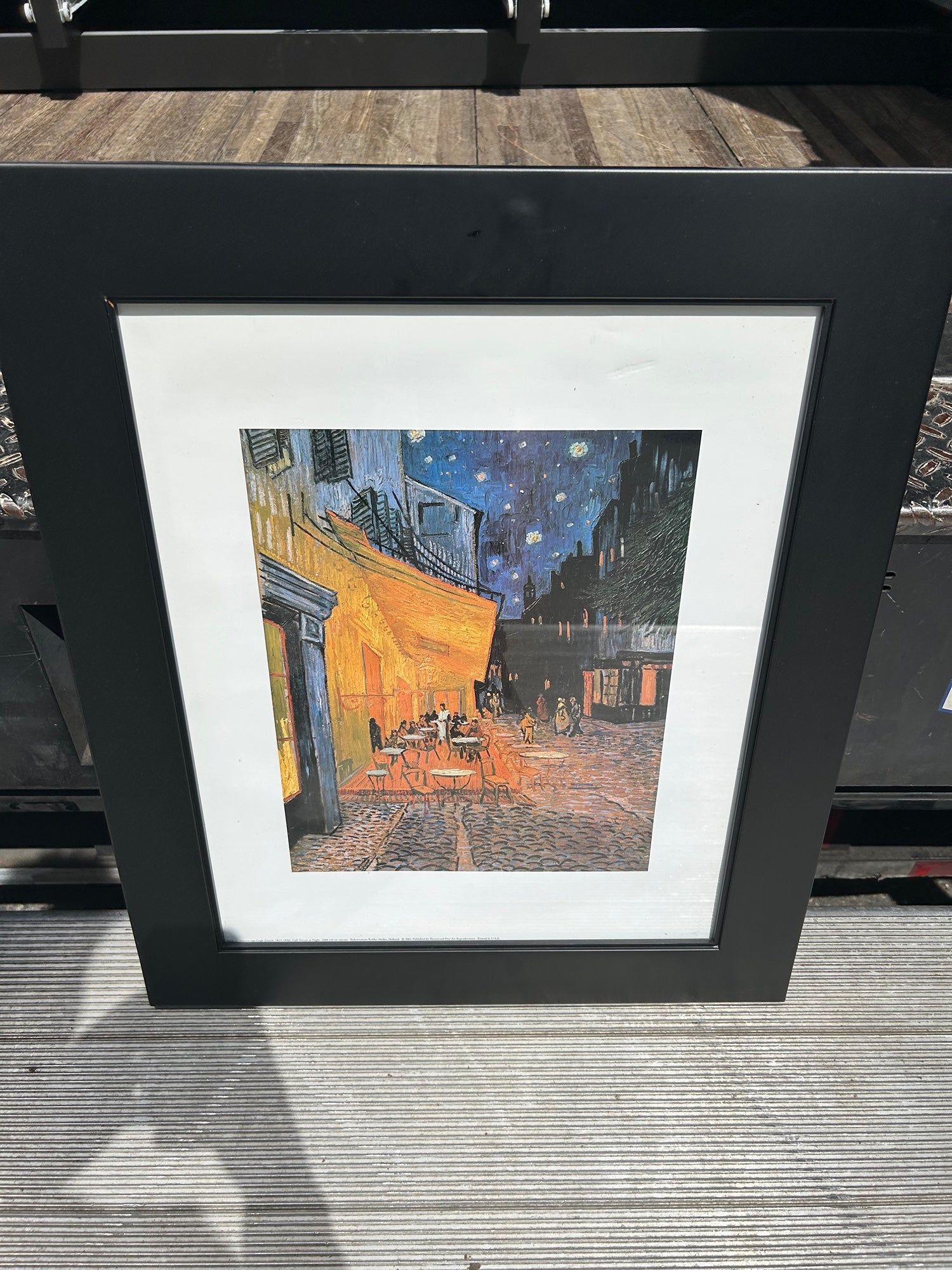 Framed Caf Terrace at Night by Vincent Van Gogh