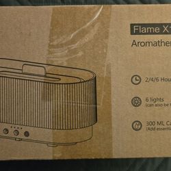 Flame X1 Aromatherapy Diffuser, 300 ML, 6 Lights - Cream