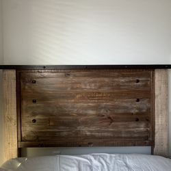 Jerome’s Rustic Queen bed frame with Box Spring