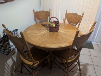 Dining room table and chairs