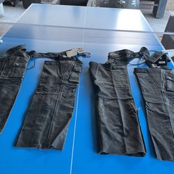 River Road Moto Chaps Black Medium