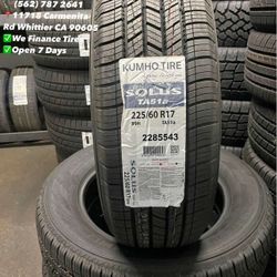 225/60R17 Kumho New Set of Tires Installed and Balanced Set de Llantas Nuevas Instaladas y Balanceadas