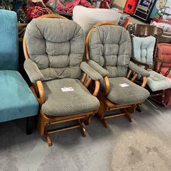 Green 2pc Rocking Chair Chairs (in Store)