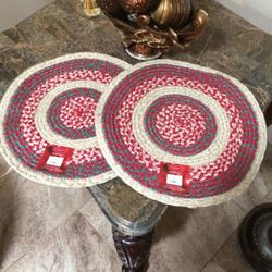Two brand-new doilies