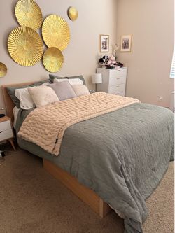 IKEA MALM QUEEN BED FRAME with 2 Huge Storage Drawers