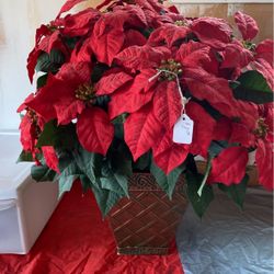 Artificial Poinsettia Plant