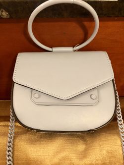 Vegan Crossbody Shoulder Strap Loop Handle Sky Blue Purse Bag