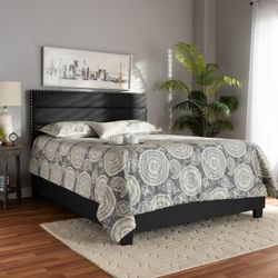 Queen Gray Fabric Bed [New In Box)